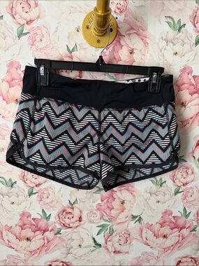 RARE Lululemon Speed Short 2014 Seawheeze 3D Chevron size 4